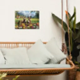 Ezels - Bloemen - Zomers tuinposter los doek klein -sfeer7