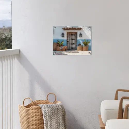Deur - Manden - Planten tuinposter los doek klein -sfeer8