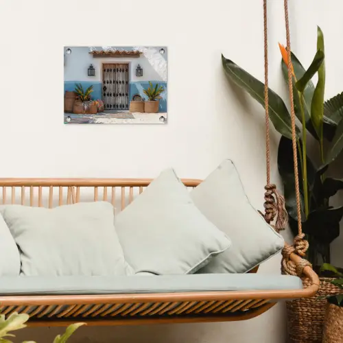 Deur - Manden - Planten tuinposter los doek klein -sfeer7