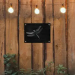 Libelle - Dieren - Zwart - Insect tuinposter los doek klein -sfeer1