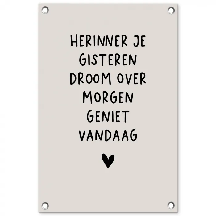 droom-beige tuinposter los doek klein -3d