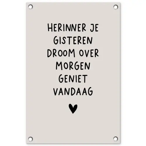 droom-beige tuinposter los doek klein -3d