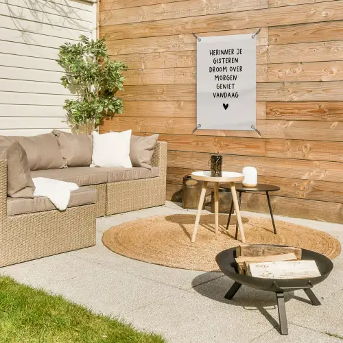droom-beige tuinposter los doek klein -sfeer4