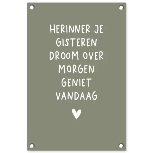 droom-groen tuinposter los doek klein -3d