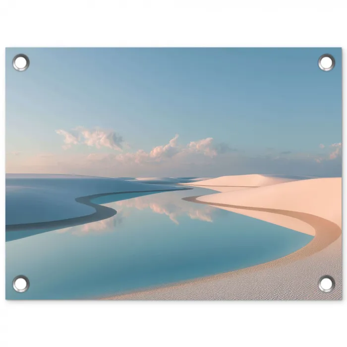 Duinen - Waterplas - Oneindige rust tuinposter los doek klein -3d