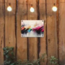 Dynamisch - Abstract - Kleurrijk - Zwart tuinposter los doek klein -sfeer1