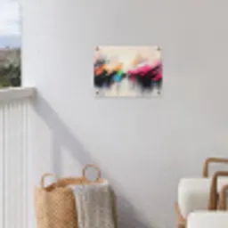 Dynamisch - Abstract - Kleurrijk - Zwart tuinposter los doek klein -sfeer8