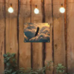 Adelaar - Wolken - Zon tuinposter los doek klein -sfeer1