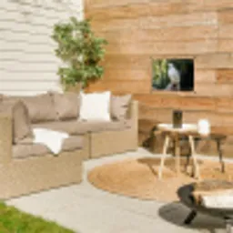 Arend - Hout - Wit - Planten tuinposter los doek klein -sfeer4