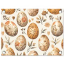 Paaseieren - Bruin - Bloemen tuinposter los doek klein -3d