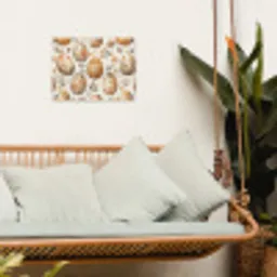 Paaseieren - Bruin - Bloemen tuinposter los doek klein -sfeer7