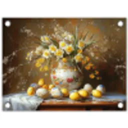 Paaseieren - Stilleven - Vaas tuinposter los doek klein -3d