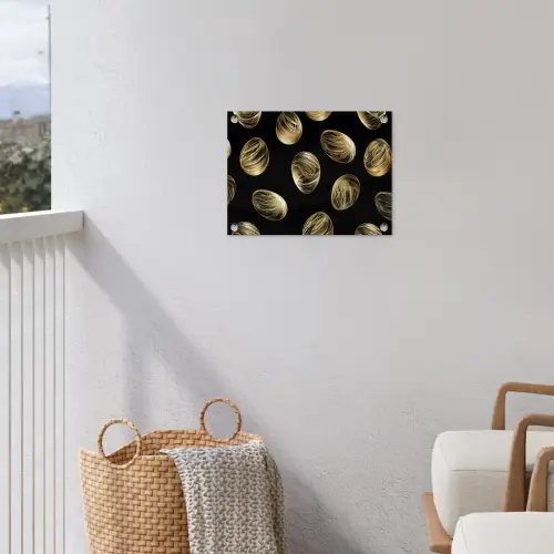 Eieren - Goud - Patroon tuinposter los doek klein -sfeer8