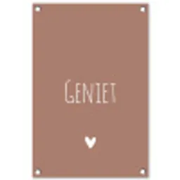 Geniet - Spreuken - Quotes tuinposter los doek klein -3d
