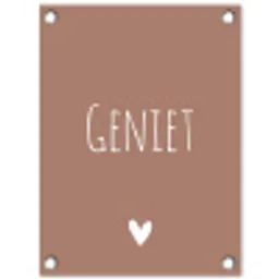 Geniet - Spreuken -Quotes tuinposter los doek klein -3d