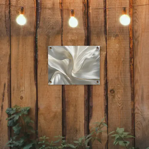 Stof - Plooien - Goud tuinposter los doek klein -sfeer1