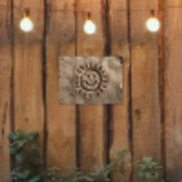 Gezichtje - Zon - Zand - Getekend tuinposter los doek klein -sfeer1