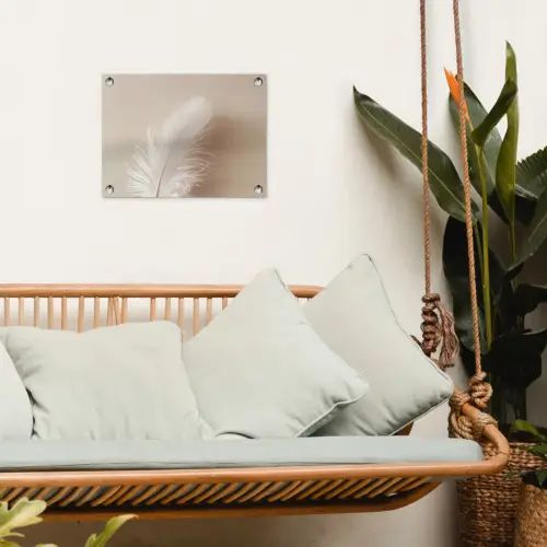 Veer - Minimalistisch - Roze tuinposter los doek klein -sfeer7