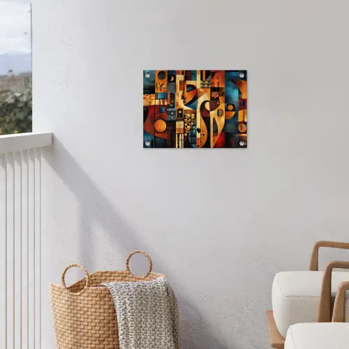 Figuren - Abstract - Symbolen tuinposter los doek klein -sfeer8