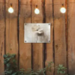 Bloem - Beige - Verf - Schaduw tuinposter los doek klein -sfeer1