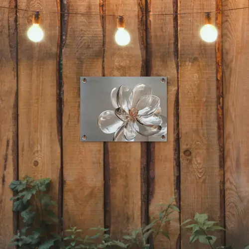 Bloem - Glazen - Doorzichtig tuinposter los doek klein -sfeer1