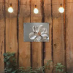Bloem - Glazen - Doorzichtig tuinposter los doek klein -sfeer1