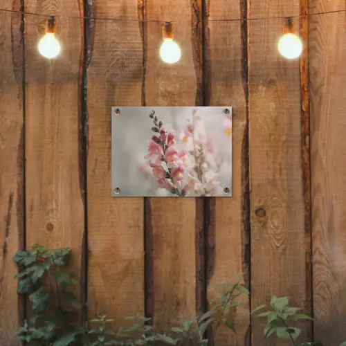 Bloem - Leeuwenbek - Roze - Stengel tuinposter los doek klein -sfeer1