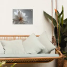 Bloem - Wit - Neutraal tuinposter los doek klein -sfeer7