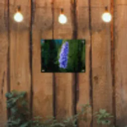 Bloemen - Blauw - Dennenboom tuinposter los doek klein -sfeer1