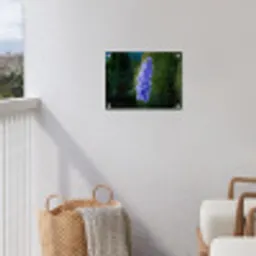 Bloemen - Blauw - Dennenboom tuinposter los doek klein -sfeer8