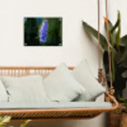 Bloemen - Blauw - Dennenboom tuinposter los doek klein -sfeer7