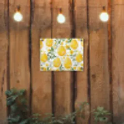 Bloemen - Paaseieren - Geel tuinposter los doek klein -sfeer1
