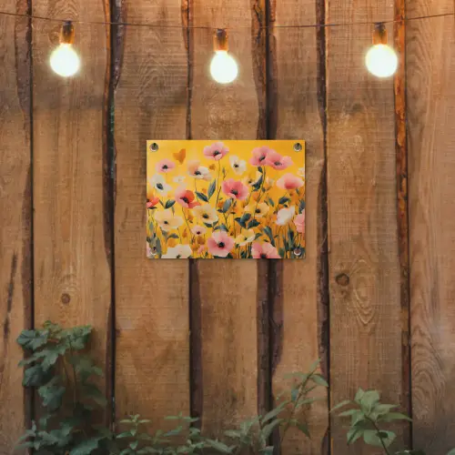 Bloemen - Veld - Geel tuinposter los doek klein -sfeer1