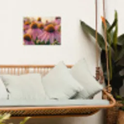 Bloemen - Paars - Bijen tuinposter los doek klein -sfeer7