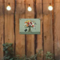 Bloemen - Vaas - Kaartje tuinposter los doek klein -sfeer1