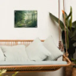 Bos - Pad - Zon - Bomen - Groen - Natuur tuinposter los doek klein -sfeer7