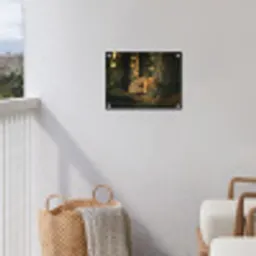 Vos - Bos - Slapen tuinposter los doek klein -sfeer8