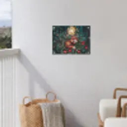 Vos - Mozaïek - Bos - Maan tuinposter los doek klein -sfeer8