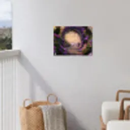 Poort - Paars - Bloemen tuinposter los doek klein -sfeer8
