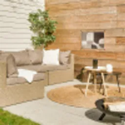 Geometrisch - Geweven structuur - Modern tuinposter los doek klein -sfeer4