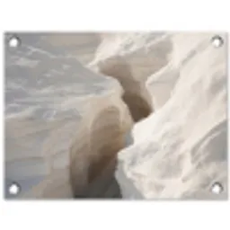 Kloof - Wit - Sneeuw tuinposter los doek klein -3d