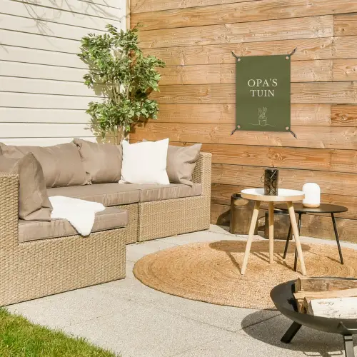 Opa's Tuin tuinposter los doek klein -sfeer4
