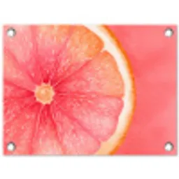 Grapefruit - Roze - Levendig tuinposter los doek klein -3d