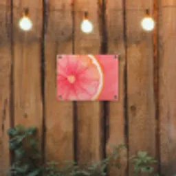 Grapefruit - Roze - Levendig tuinposter los doek klein -sfeer1