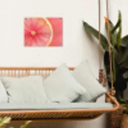 Grapefruit - Roze - Levendig tuinposter los doek klein -sfeer7