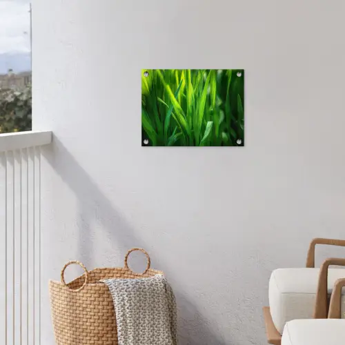 Grassprieten - Lichtinval - Groen tuinposter los doek klein -sfeer8