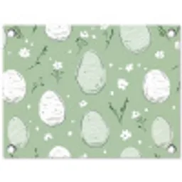 Groen - Eieren - Patroon tuinposter los doek klein -3d