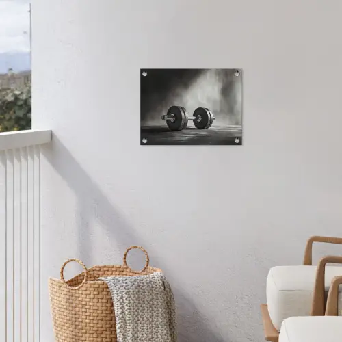 Halter - Gewichten - Zwart tuinposter los doek klein -sfeer8