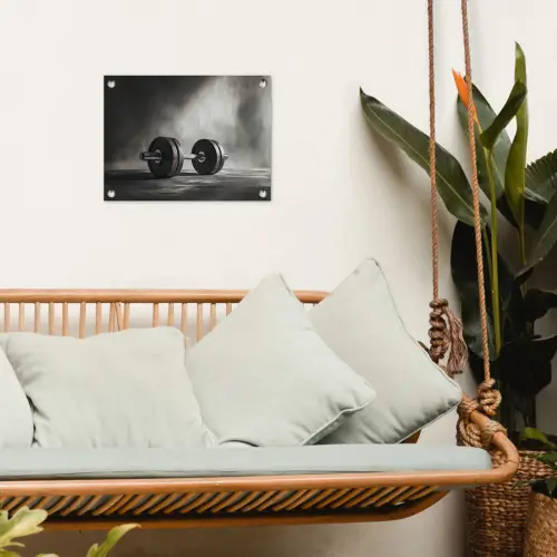 Halter - Gewichten - Zwart tuinposter los doek klein -sfeer7