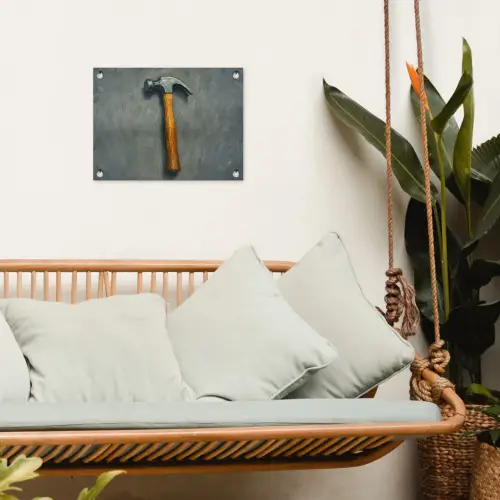 Hamer - Schilderij - Gereedschap tuinposter los doek klein -sfeer7